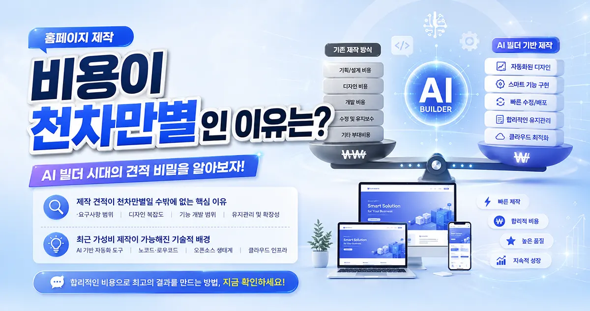 홈페이지 제작 비용이 천차만별인 이유는?